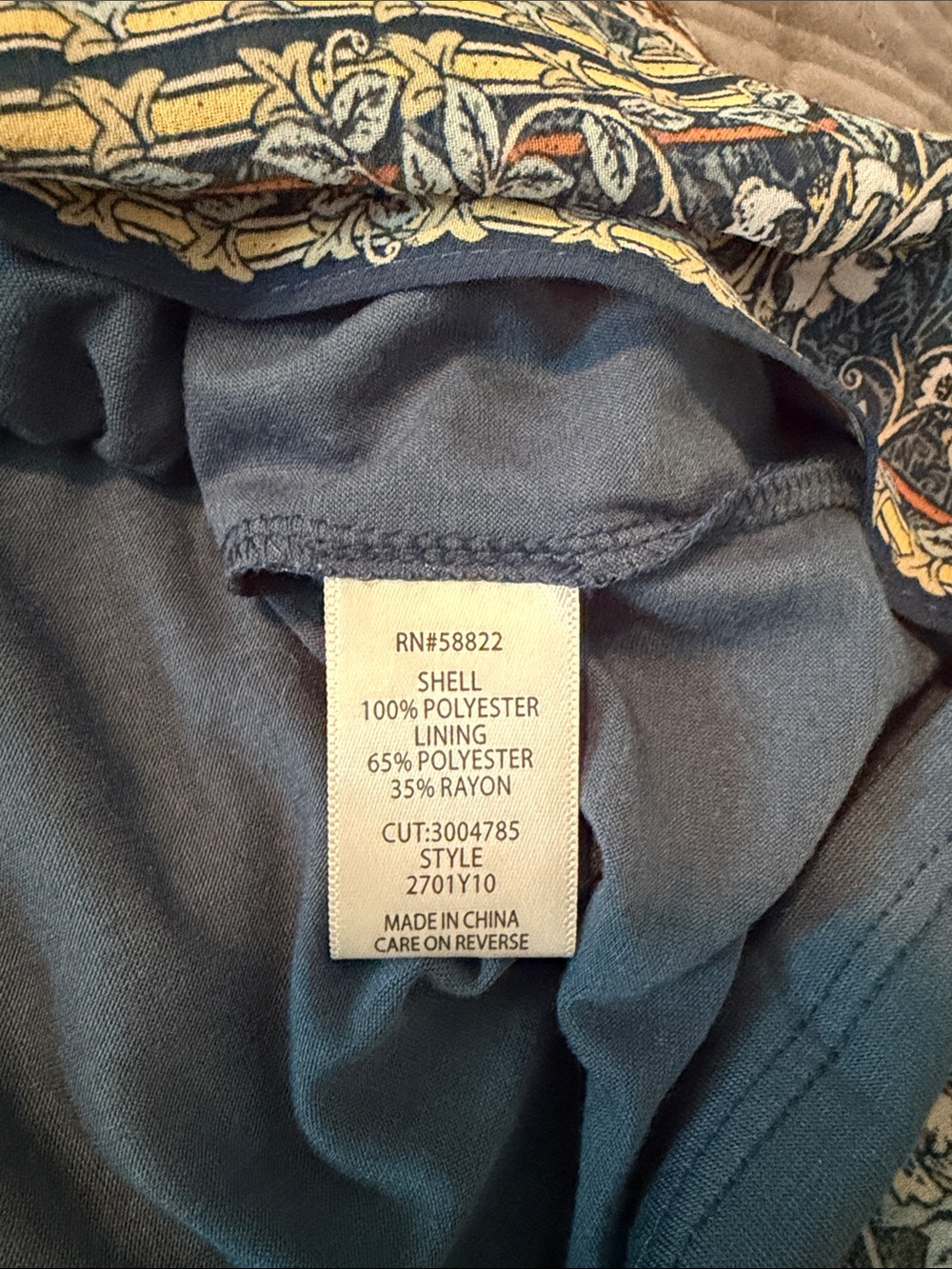 Floral Printed A-Line Midi Skirt in Teal - Picture 7 of 7